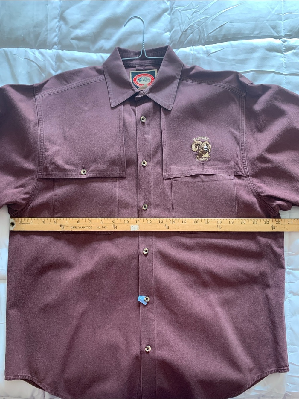Australian Outback Collection Plum colored Button Down Men’s Large Eastern Fnaws - Picture 7 of 12